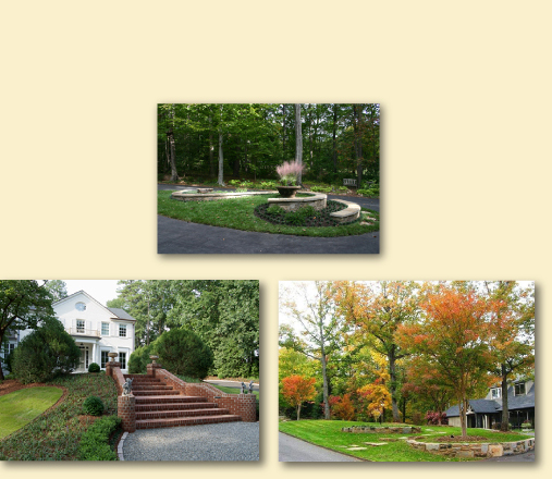 photographs of Private drives, lighting and garden structures designed by Tom Hunter